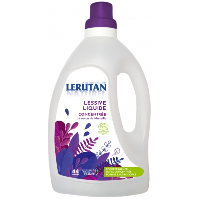 Leruta Lessive liquide concentrée Savon de Marseille Orange Lavande  1,5L produit d'entretien ménager Les Copines Bio