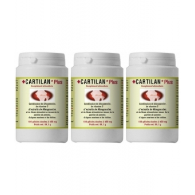 Han-Biotech Lot de 3 Cartilan Plus 3X180 gélules Complément alimentaire Les Copines Bio