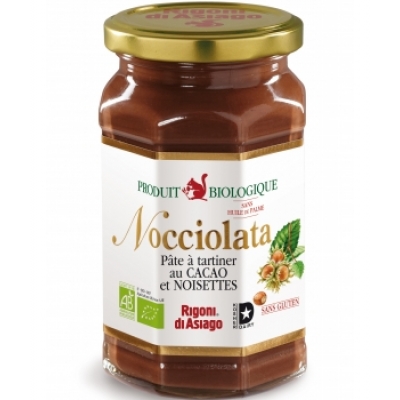 RIgoni di Asiago Nocciolata Pâte à tartiner Bio  350g produit d'alimentation  Les Copines Bio