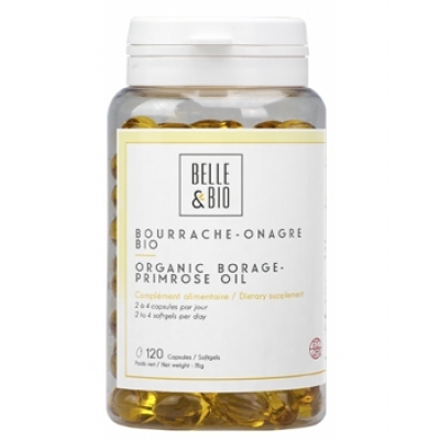 Belle et bio Onagre Bourrache bio 120 capsules complément alimentaire Les Copines Bio