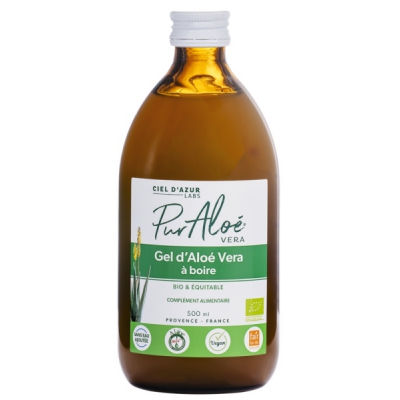 Puraloe Pur Gel bio d'Aloe Vera à boire 500.0ml Complément alimentaire Santé Les Copines Bio