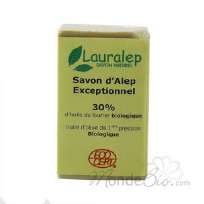 Lauralep Savon d'Alep Exceptionnel 30% huile de Laurier  150g produit de nettoyage pour le corps Les Copines Bio