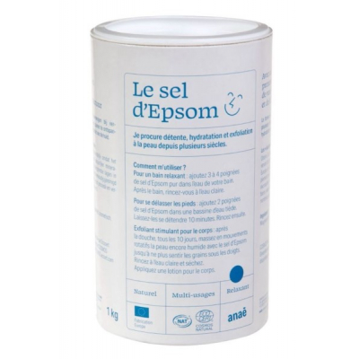 Anae Sel d'Epsom  1kg produit de soin pour le bain Les Copines Bio