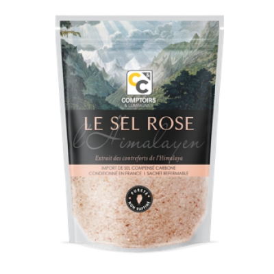 Comptoirs et Compagnies Sel Rose fin de l'Himalaya sachet  500g produit d'alimentation Les Copines Bio