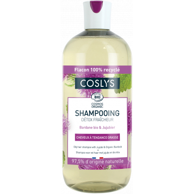 Coslys Shampoing Detox Fraicheur cheveux gras 500ml produit de Soin capillaire Les Copines Bio
