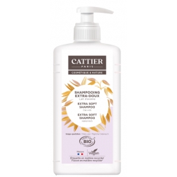 Cattier shampoing extra doux lait d'avoine 1L produit d'hygiène pour les cheveux Les Copines Bio