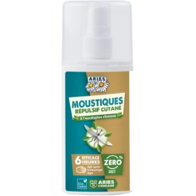 Aries Spray Anti Moustiques répulsif cutané 100ml produit Anti-insectes Les Copines Bio