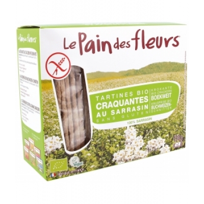 Le pain des fleurs Tartines craquantes au Sarrasin  150g produit d'alimentation Les Copines Bio