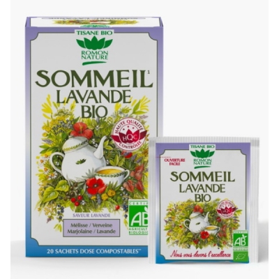 Romon Nature Tisane Sommeil Lavande bio 20 sachets produit pour la préparation de tisanes Les Copines Bio