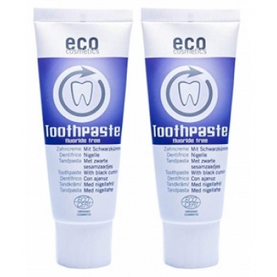 Eco Cosmetics Lot de 2 Dentifrice fraîcheur et soin à la Nigelle 2 x 75ml produit de soins bucco-dentaires Les Copines B