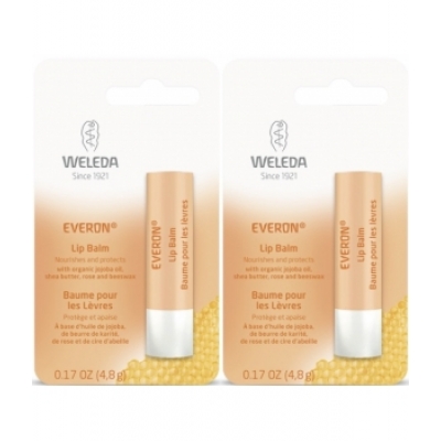 Weleda Lot de 2 Soin des lèvres Everon riche en cires naturelles 2 x 4gr  produit de maquillage des lèvres bio Les Copine