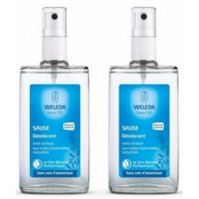 Weleda Lot de 2 déodorant spray Sauge 2 x 100ml déodorant naturel et bio Les Copines Bio