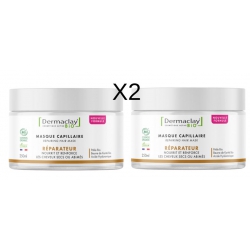 Dermaclay  Lot de 2 masque capillaire réparateur 2 x 250ml produit de soin capillaire Les Copines Bio