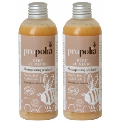 Propolia Lot de 2 shampoing traitant Propolis miel argile cade 2 x 200ml produit de soin capillaire Les Copines Bio
