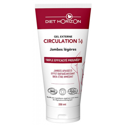 Diet Horizon Circulation 14 Gel Externe Bio Tube 150ml  produit de soin cosmétique pour les jambes les copines bio