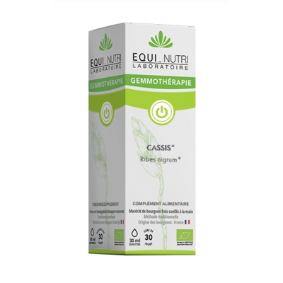 Equi - Nutri Cassis bourgeons bio Flacon compte gouttes  Complément alimentaire Santé Les Copines Bio