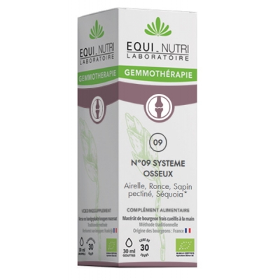 Equi - Nutri Système Osseux No 09 Bio Flacon compte gouttes 30ml complément alimentaire Les Copines Bio