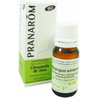 Pranarôm Citronnelle de Java Flacon compte gouttes 10ml  produit d'aromathérapie bio Les Copines Bio
