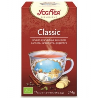 Yogi Tea Infusion ayurvédique épicée classic Yogi tea 17 sachets produit alimentaire pour préparation d'infusion Les Copines Bio