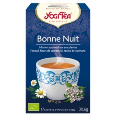 Yogi Tea Infusion Bonne Nuit 17 infusettes produit alimentaire pour préparation d'infusion Les Copines Bio