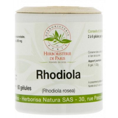 Herboristerie de paris Rhodiola Rosea 220mg 60 Gélules plante adaptogène rééquilibrante Les copines bio