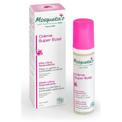 Mosqueta's Crème super éclat effet lifting à la Rose musquée 50ml produit de soin cosmétique Anti-âge Les Copines Bio