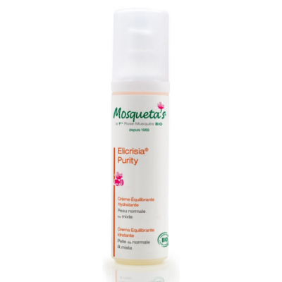 Mosqueta's Crème rééquilibrante à l'Hélichryse et à La Rose Musquée Elicrisia Purity 50ml  produit de soin Peau mixte Les