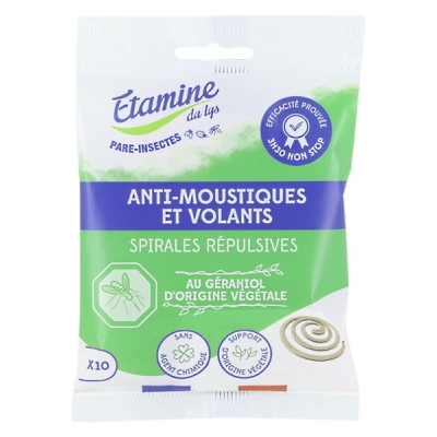 Etamine du Lys 8 spirales Anti Moustique Ecocoil x8 Insecticide naturel Les Copines Bio