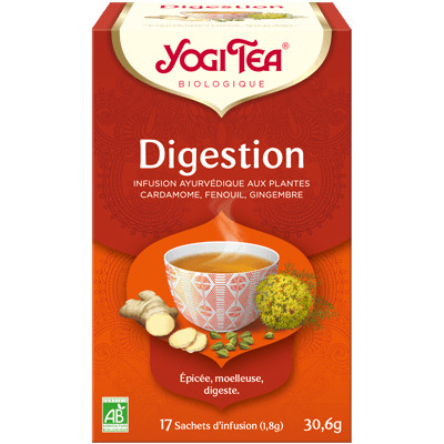 Yogi Tea Infusion Digestion 17 infusettes produit alimentaire pour préparation d'infusion Les Copines Bio