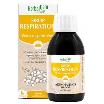 Herbalgem Gemmobase Sirop pour la Respiration bio Flacon 250ml  Complément alimentaire Les Copines Bio