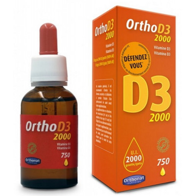 Orthonat Nutrition Ortho D3 2000 UI 750 gouttes complément alimentaire Les copines bio
