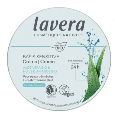 Lavera Crème Multi-usages pour Corps et Visage Basis Sensitiv  150 ml Les copines bio