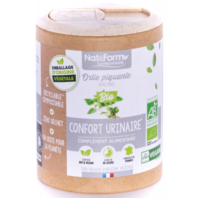 Nat et Form Ortie Piquante Racine bio 200 gélules urtica dioica les copines bio