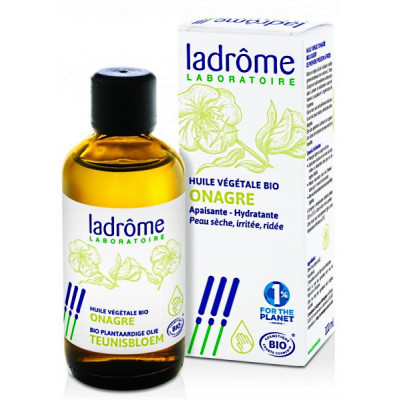 Ladrôme Huile végétale d'Onagre apaisante et hydratante 100ml eczema irritations rougeurs les copines bio