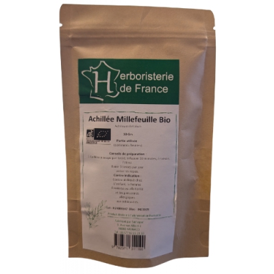 Herboristerie de France Tisane Achillée Millefeuille BIO 30 gr période menstruelle circulation veineuse Les copines bio