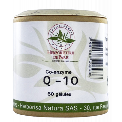 Herboristerie de paris Coenzyme Q10 100mg 60 gélules énergie et action antioxydante Les copines bio