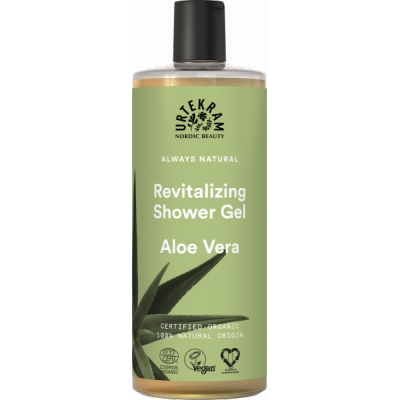 Urtekram Gel douche revitalisant à l'Aloé Véra 500ml permet de laver et hydrater la peau Les copines bio