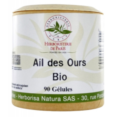 Herboristerie de paris Ail des Ours bio 90 gélules soutien cardiovasculaire les copines bio