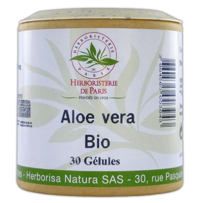 Herboristerie de Paris Aloe Vera bio 30 gélules transit foie tonus Les copines bio