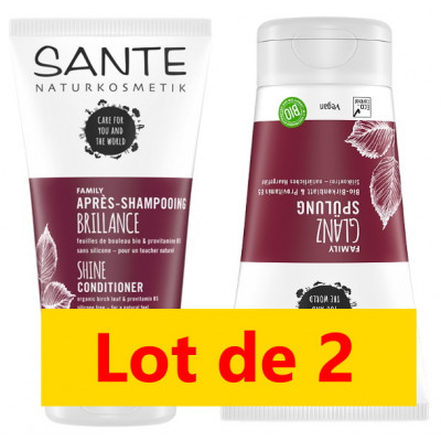 Lot de 2 Après shampoing Brillance Bouleau Bio 2x150ml