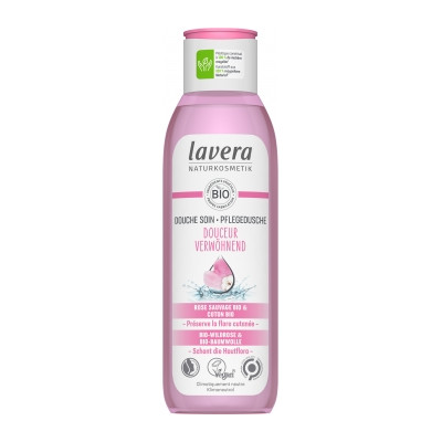 Lavera Gel Douche soin Rose sauvage bio et hibiscus bio WELLNESS FEELING 200ml les copines bio