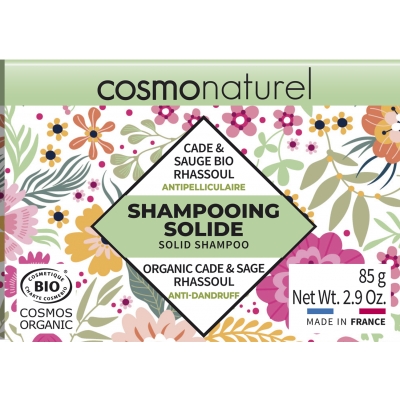 Cosmo Naturel Shampoing solide Cheveux Antipelliculaire 85 gr ghassoul cade pellicules Les copines bio