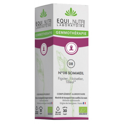 Equi Nutri Sommeil No 8 Bio complexe Flacon compte gouttes 30ml anti stress morphée les copines bio