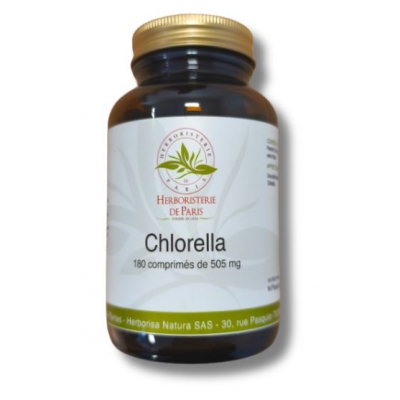 Herboristerie de paris Chlorella Minuscule Algue d'eau douce 180 comprimés chlorelle détoxifiant Les copines bio