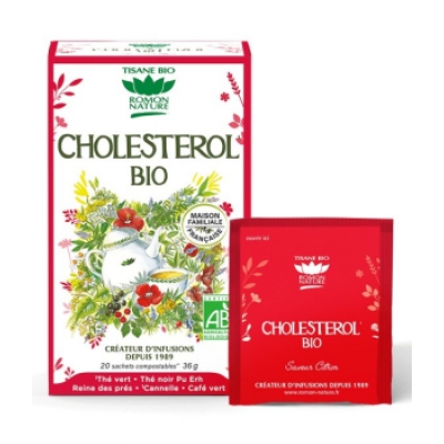 Romon Nature Tisane Complexe Cholesterol bio 20 sachets infusion taux de lipides les copines bio