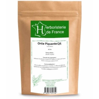 Herboristerie de France Tisane Ortie Piquante bio 30gr infusion ortie bio silicium organique Les copines bio