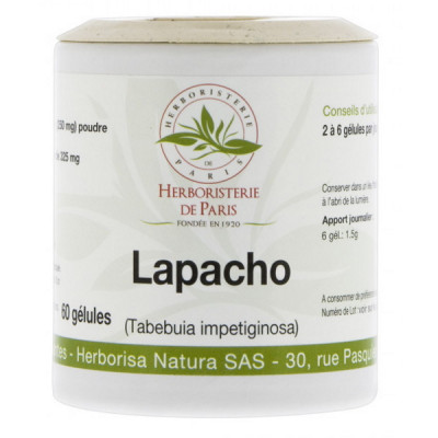 Herboristerie de paris Lapacho Ecorce 250 mg 60 gélules pau d'arco