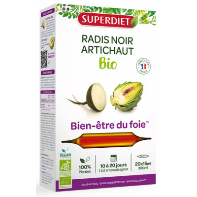 Super Diet Radis noir Artichaut 20 ampoules de 15 ml