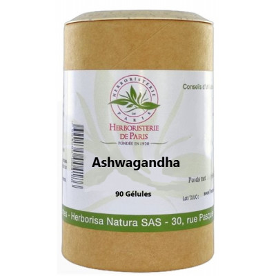 Herboristerie de paris Ashwagandha 90 gélules aide anti stress et aide à l'équilibre émotionnel Les copines bio