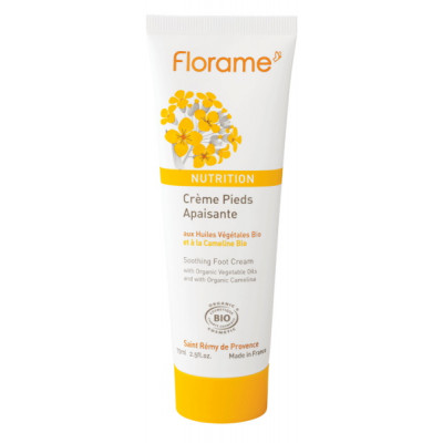 Florame Crème Pieds Apaisante 75 ml masse la voute plantaire et la soulage Les copines bio